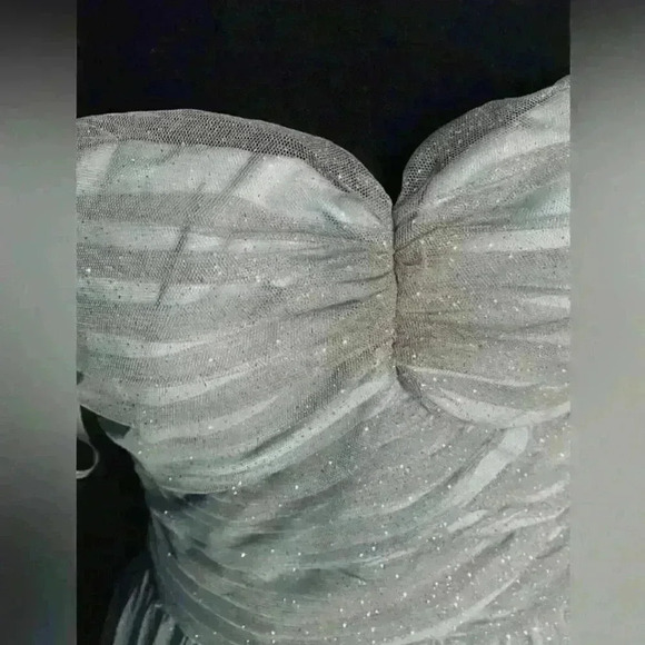 Delia’s Y2K Formal Dress - Ice Blue Sparkle - sz 3 - 4 small - Picture 2 of 8